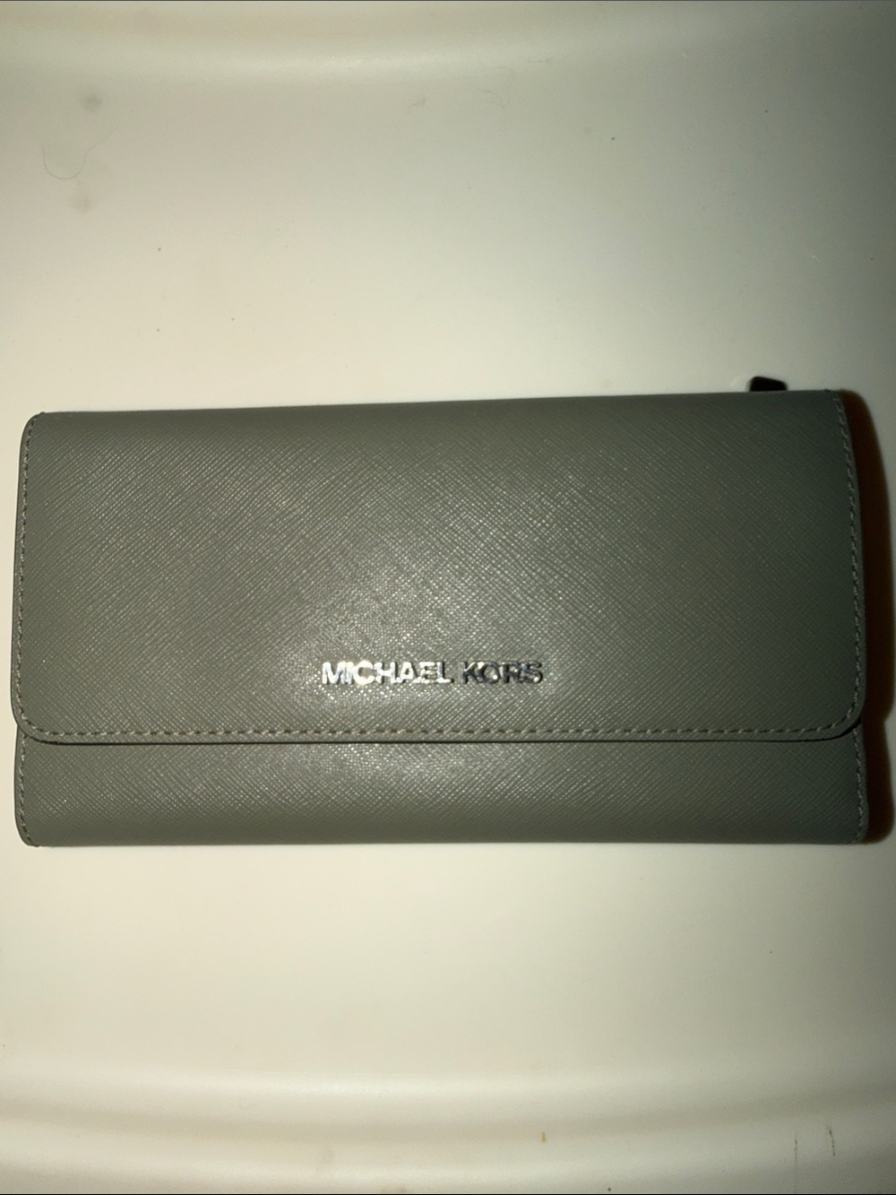 Michael Kors Light mossy green Saffiano Continental Wallet